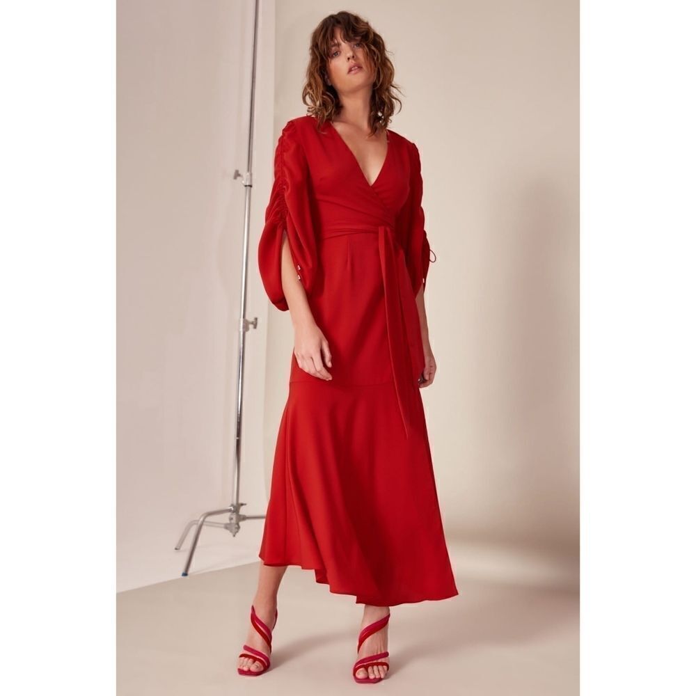 Kimono Wrap Red Gown